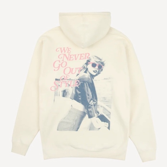 Taylor Swift Cream Hoodie for Men - Picture 1 of 4